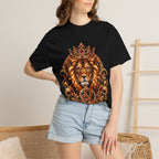 Leo Zodiac Lion T-Shirt — Regal Crowned Lion Astrology Tee