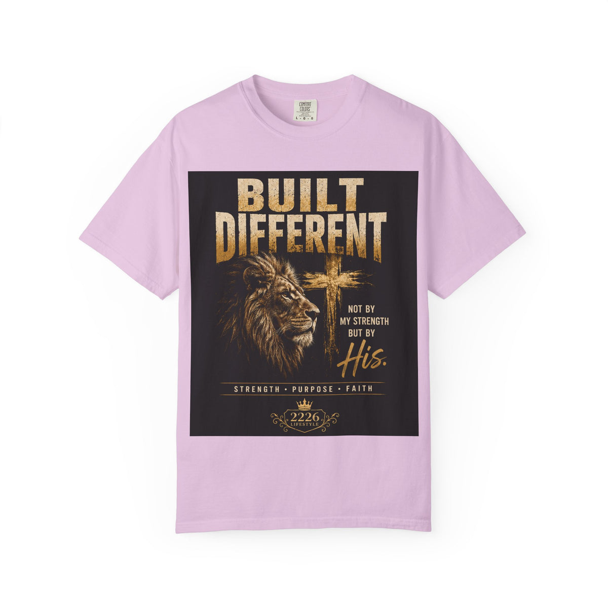 Built Different Christian Lion T-Shirt — "Built Right, Beautiful, Brilliant" Inspirational Faith Tee