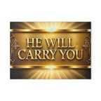 He Will Carry You Glass Cutting Board - Inspirational Religious Kitchen Decor