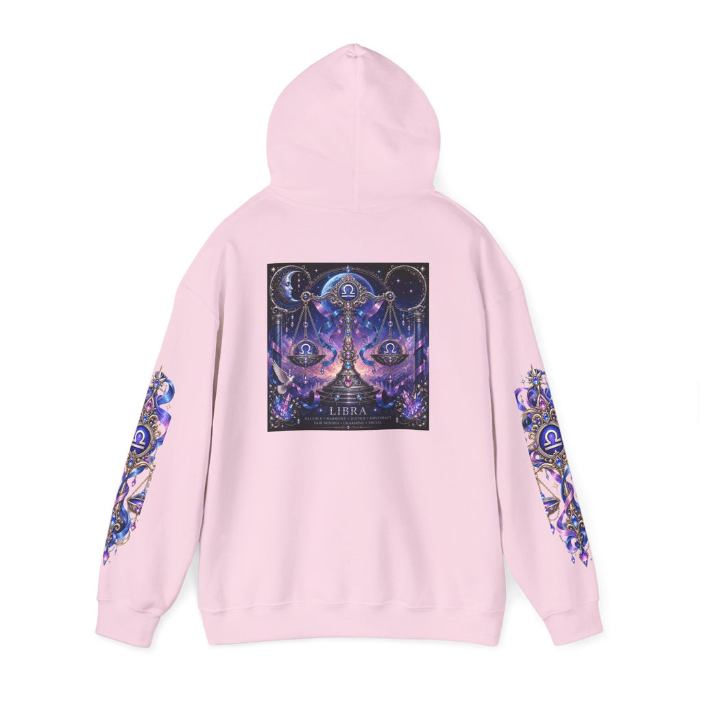 Libra Zodiac Hoodie — Celestial Scales Astrology Graphic Pullover