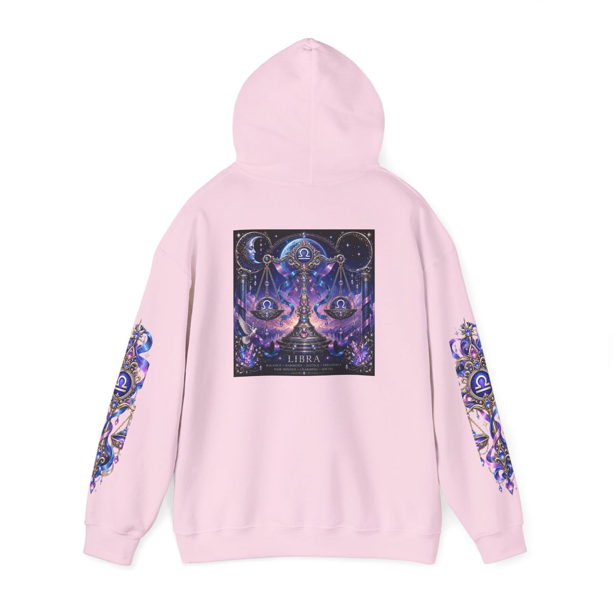Libra Zodiac Hoodie — Celestial Scales Astrology Graphic Pullover