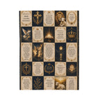 Religious Verse Patchwork Velveteen Plush Blanket