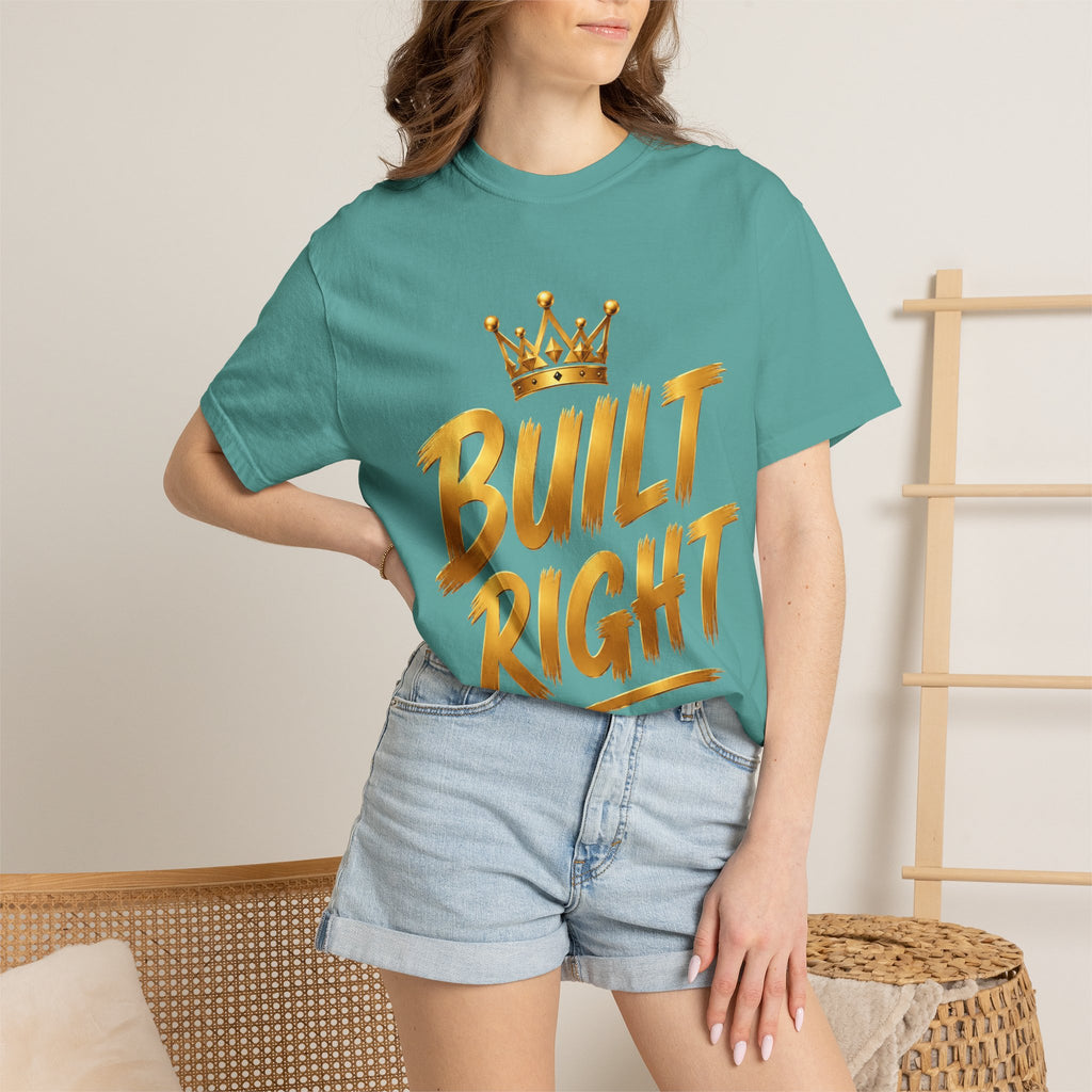 Built Right / Built Different Graphic T-Shirt — Faith Lion Crown Design