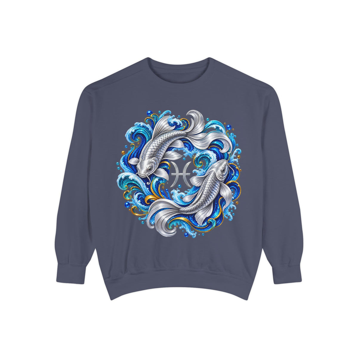 Pisces Zodiac Sweatshirt – Artistic Koi Fish Horoscope Pullover
