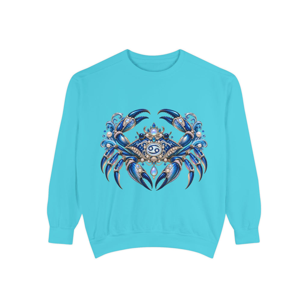 Cancer Zodiac Sweatshirt — Blue Crab Astrology Crewneck