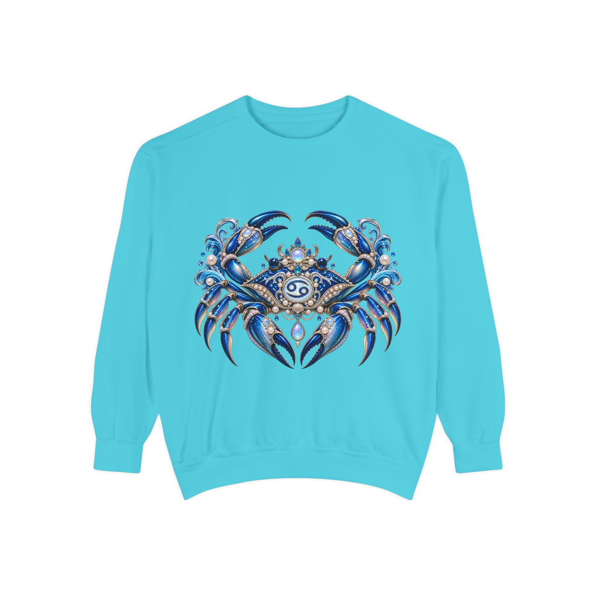 Cancer Zodiac Sweatshirt — Blue Crab Astrology Crewneck