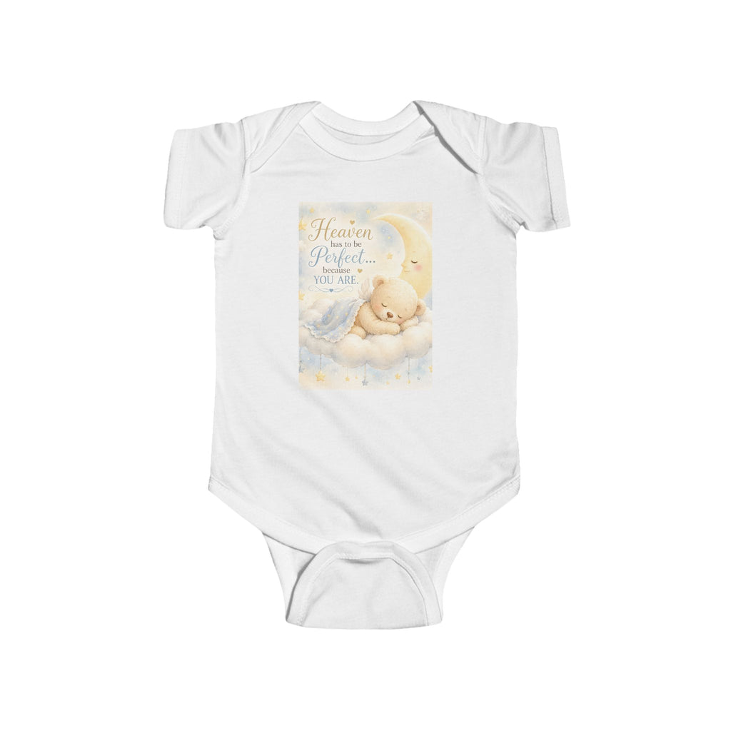 Infant Bodysuit - "Heaven Must Be Missing You" Baby Sleeping Bear Onesie