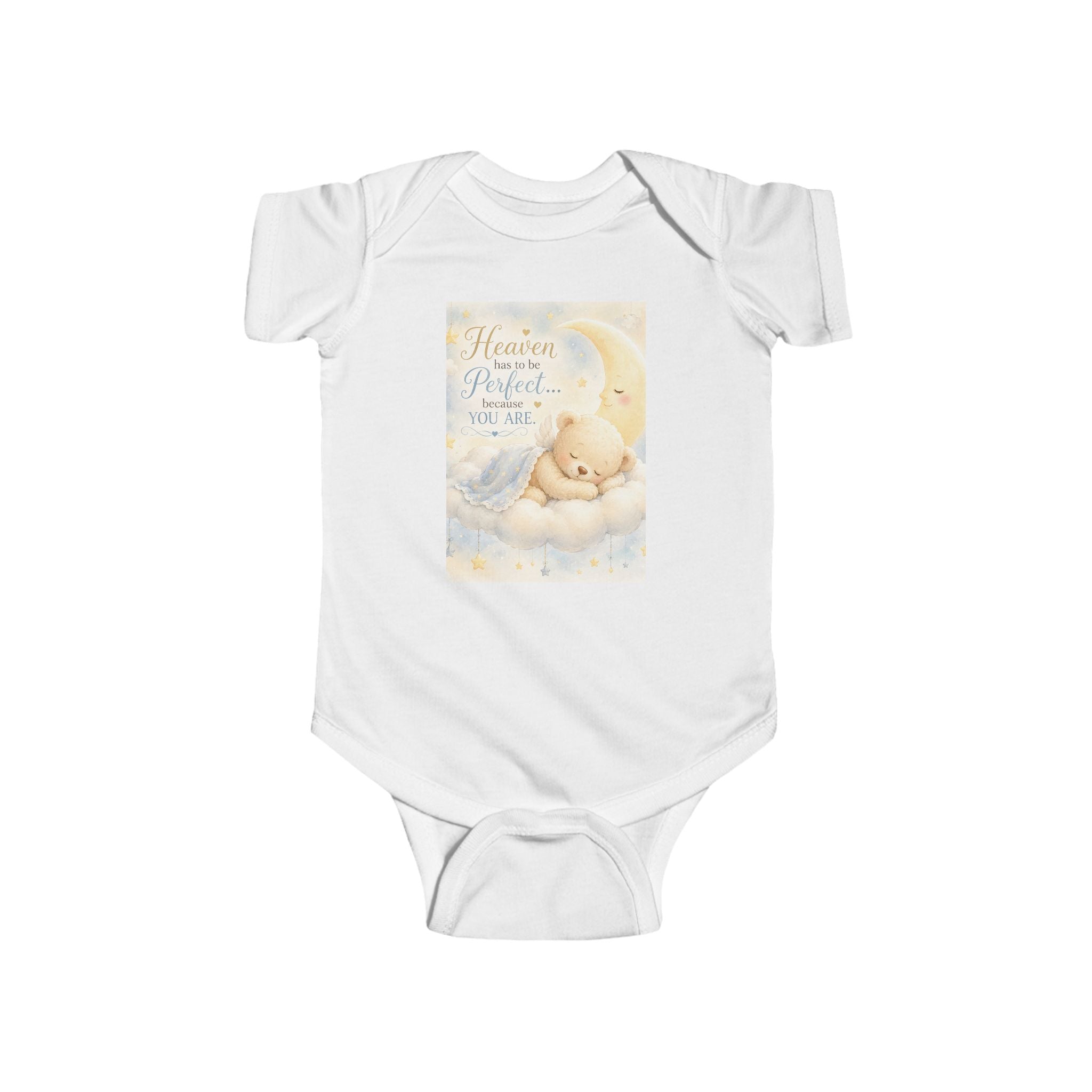 Infant Bodysuit - "Heaven Must Be Missing You" Baby Sleeping Bear Onesie