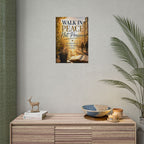 Rolled Poster – "Walk in Peace Not Pressure" Inspirational Christian Wall Art