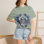 Cancer Zodiac T-Shirt — Blue Crab Astrology Tee (Intuitive, Loyal, Nurturing)