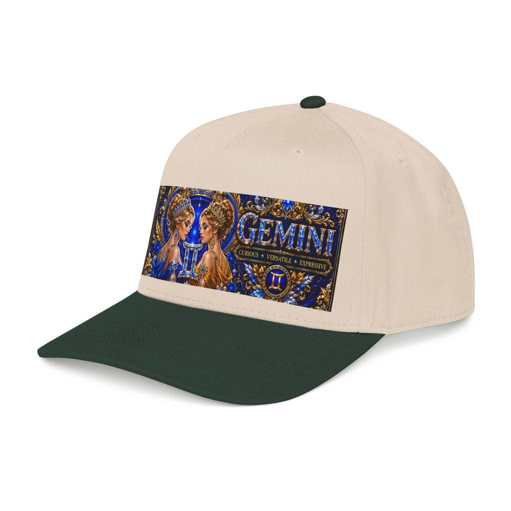 Gemini Zodiac Baseball Cap — Astrology Twins Embroidered Mid Profile Hat