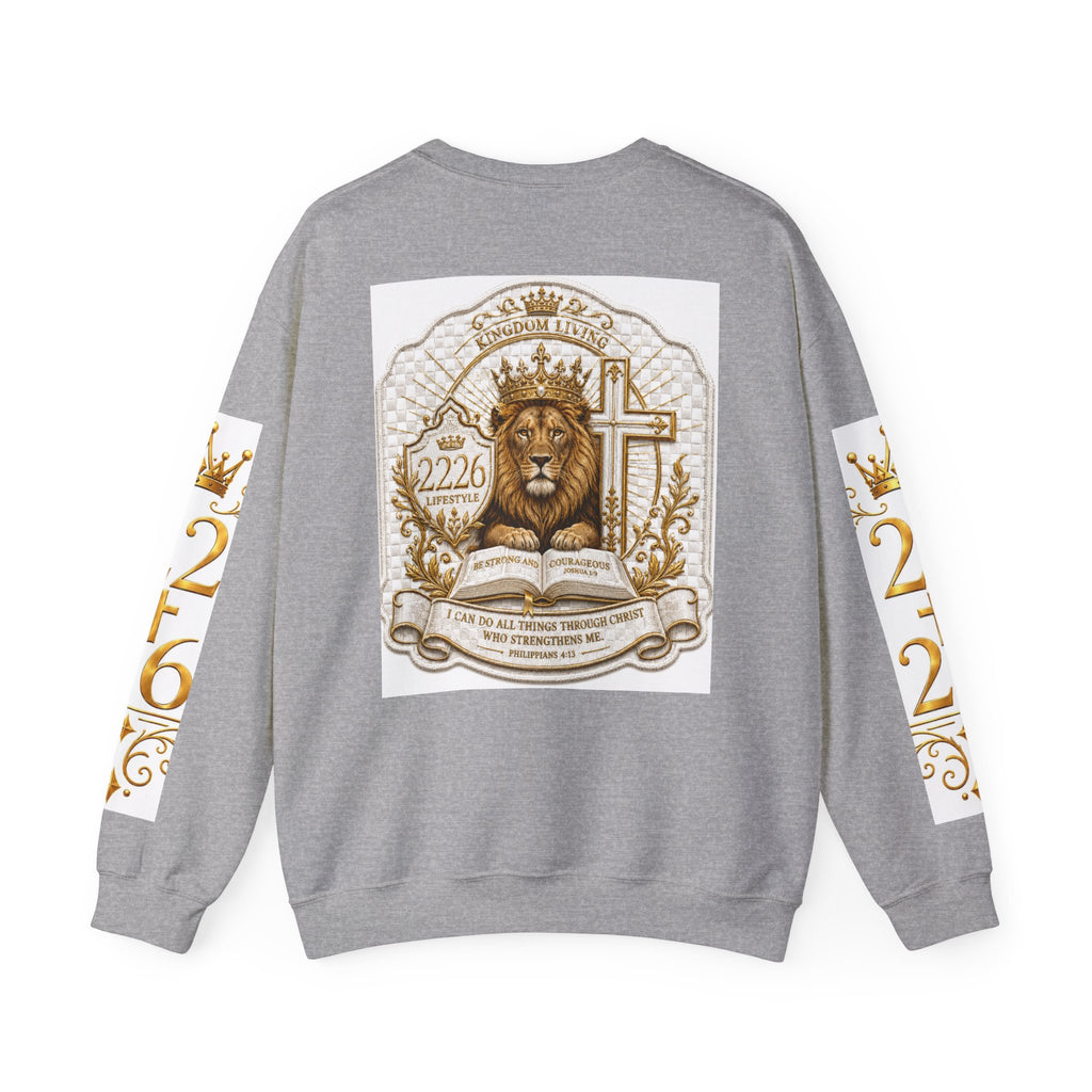 Lion Crest Crewneck Sweatshirt — 2:26 Bible Verse Christian Graphic