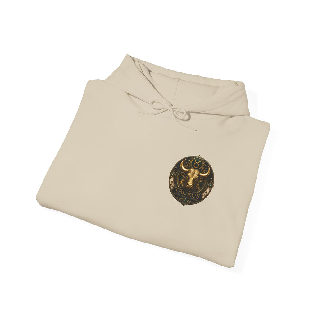 Taurus Hoodie - Zodiac Bull Graphic Pullover with Astrological Sleeve Panels