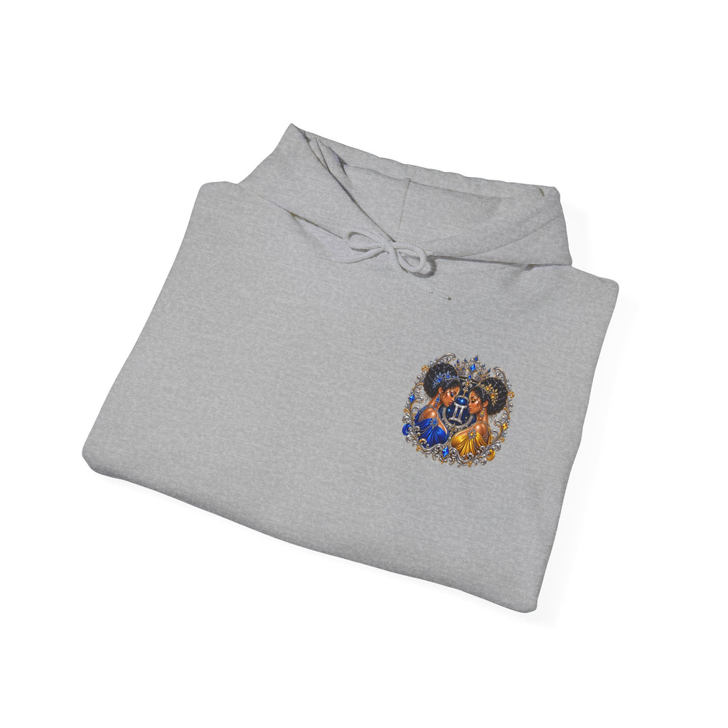 Gemini Zodiac Hoodie — Ornate Twin Constellation Sweatshirt