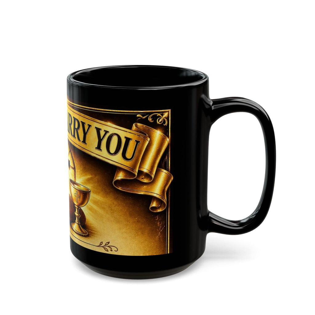 Christian Communion Mug - "We Will Carry You" Religious Coffee Cup (Black, 11oz/15oz)