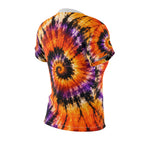 Tie-Dye Spiral Women's Tee — Orange Purple Halloween Vibe