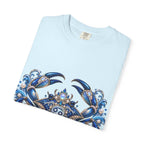Cancer Zodiac Crab T-Shirt — Blue Astrology Tee (Cancer: Intuitive • Loyal • Nurturing)