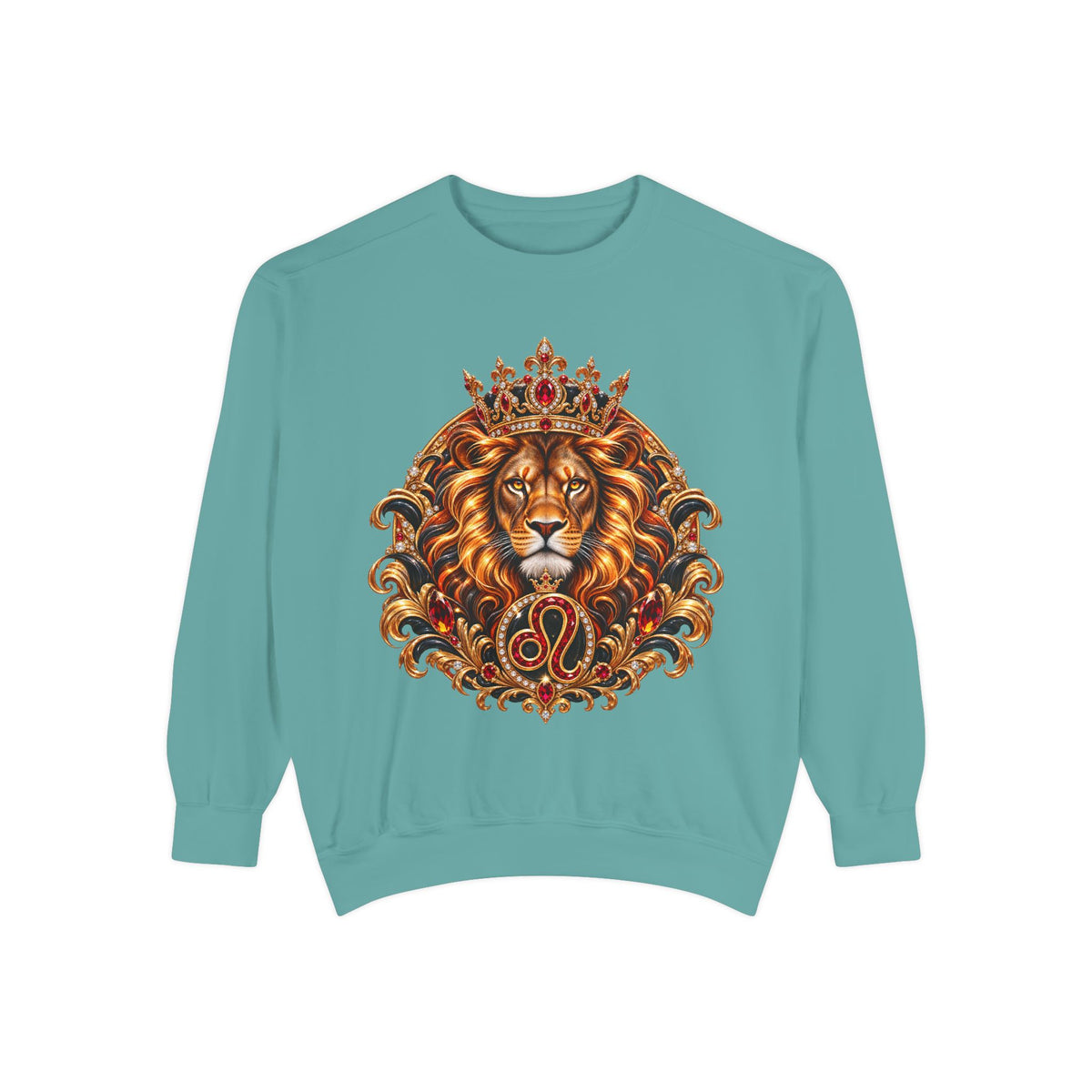 Leo Zodiac Lion Sweatshirt — Regal Astrology Graphic Crewneck