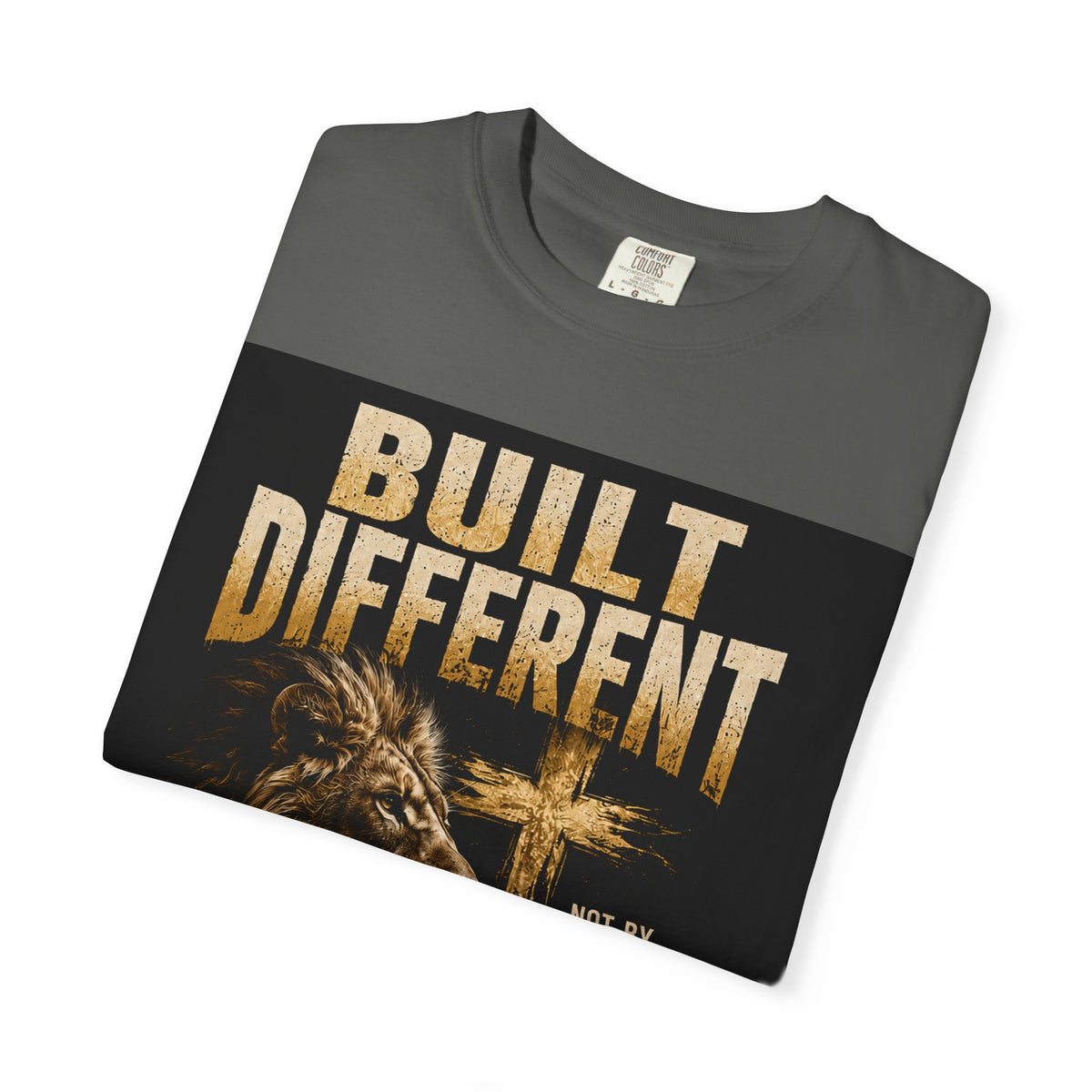 Built Different Christian Lion T-Shirt — "Built Right, Beautiful, Brilliant" Inspirational Faith Tee