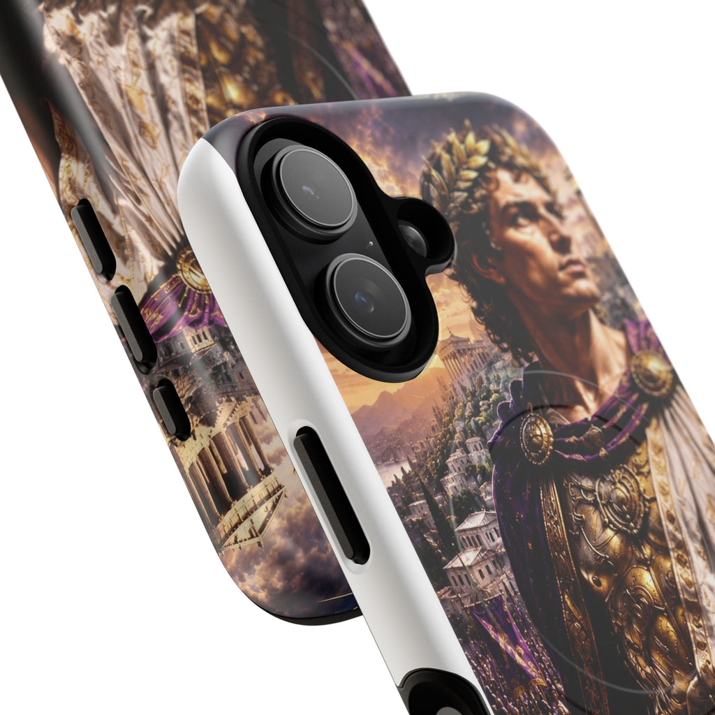 Roman Emperor Art Phone Case — Tough Magnetic Protective Case with Regal Warrior Design