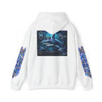 Pisces Zodiac Hoodie — Blue Cosmic Fish Astrology Sweatshirt