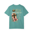 Built Right T-Shirt — Christian Faith Floral Cross Tee (She Is Built Different)
