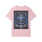 Cancer Zodiac Crab T-Shirt — Blue Astrology Tee (Cancer: Intuitive • Loyal • Nurturing)