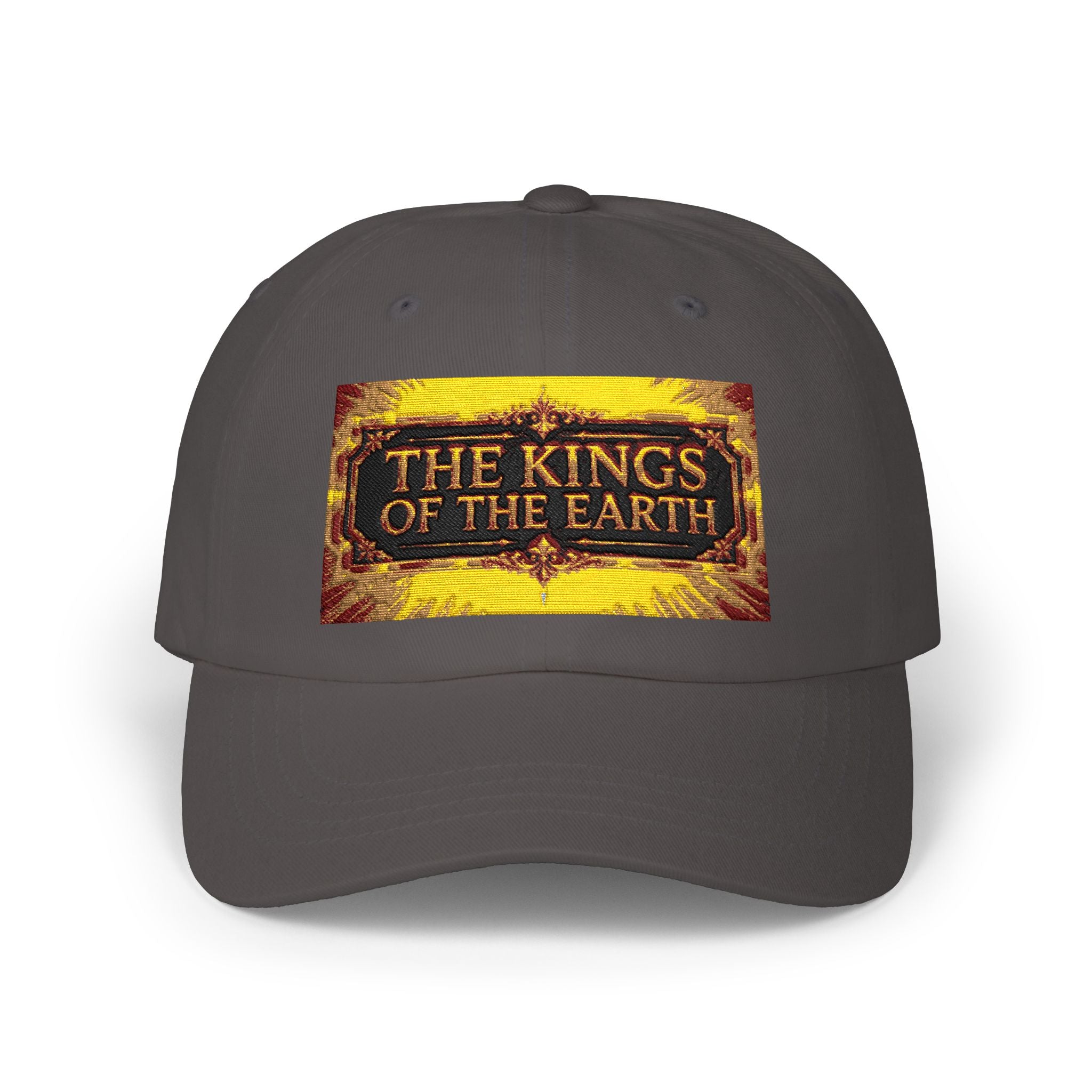 Classic Dad Cap - "The Kings of the Earth" Vintage Gold Patch Baseball Hat