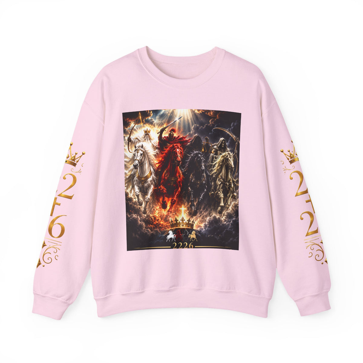 Revelation 6 Four Horsemen Sweatshirt — 2226 Apocalyptic Graphic Crewneck