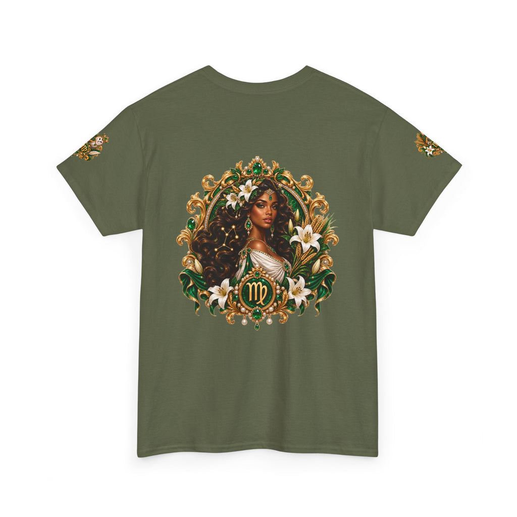 Virgo Zodiac Tee — Elegant Floral Virgo Astrology T-Shirt