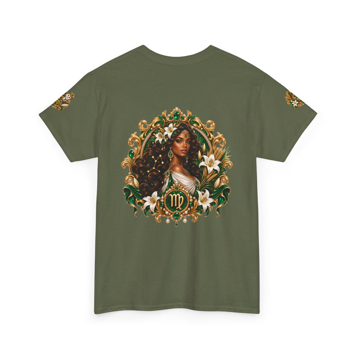 Virgo Zodiac Tee — Elegant Floral Virgo Astrology T-Shirt