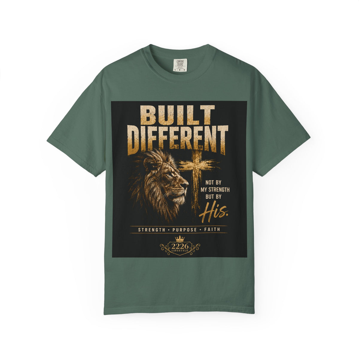 Built Different Christian Lion T-Shirt — "Built Right, Beautiful, Brilliant" Inspirational Faith Tee
