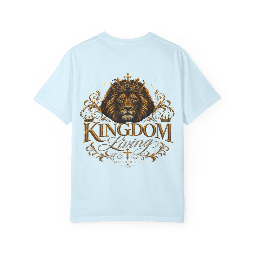 Kingdom Living Lion T-Shirt — Crowned Lion Christian Faith Tee