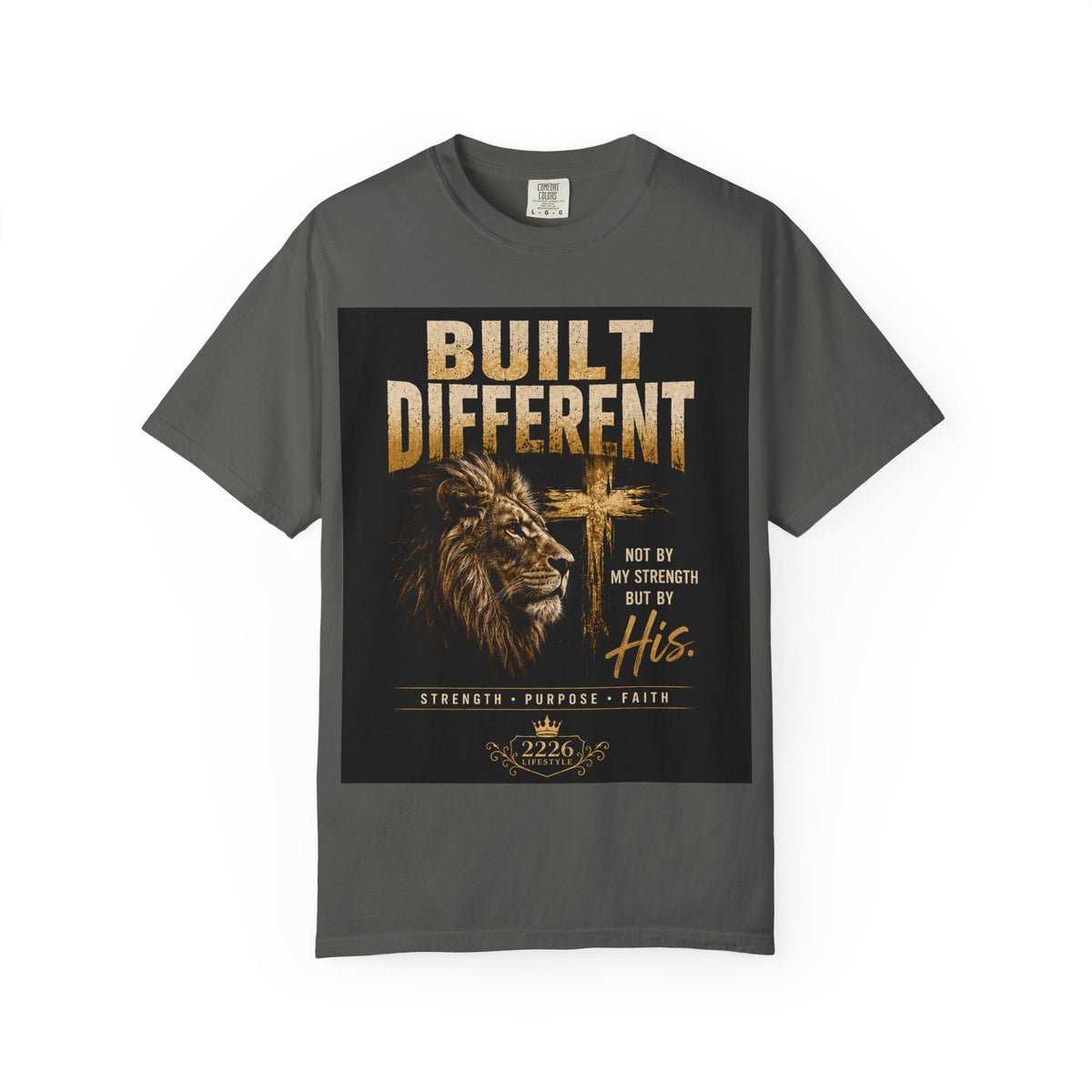 Built Different Christian Lion T-Shirt — "Built Right, Beautiful, Brilliant" Inspirational Faith Tee