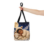 Sleeping Baby Lamb Tote Bag – Cute Nursery Moonlit Design