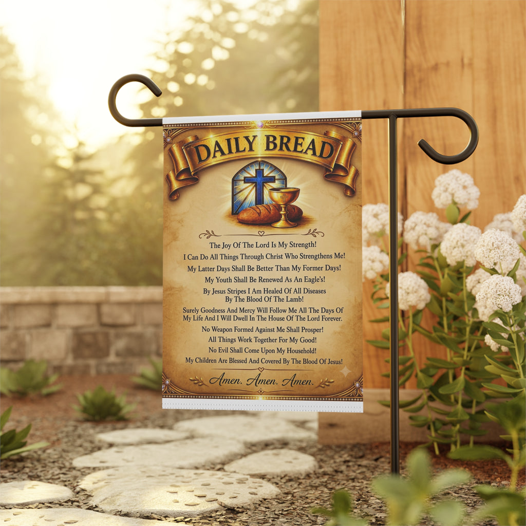 Garden Flag - "Daily Bread" Inspirational Prayer Banner