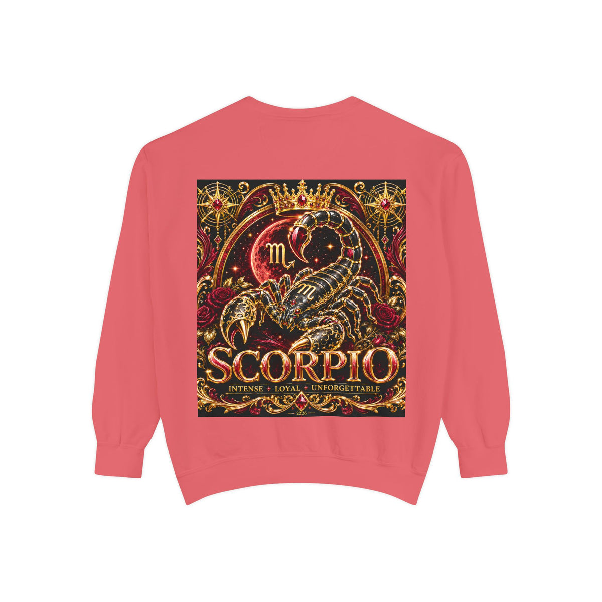 Scorpio Zodiac Sweatshirt — Regal Gold Scorpion Astrological Crewneck