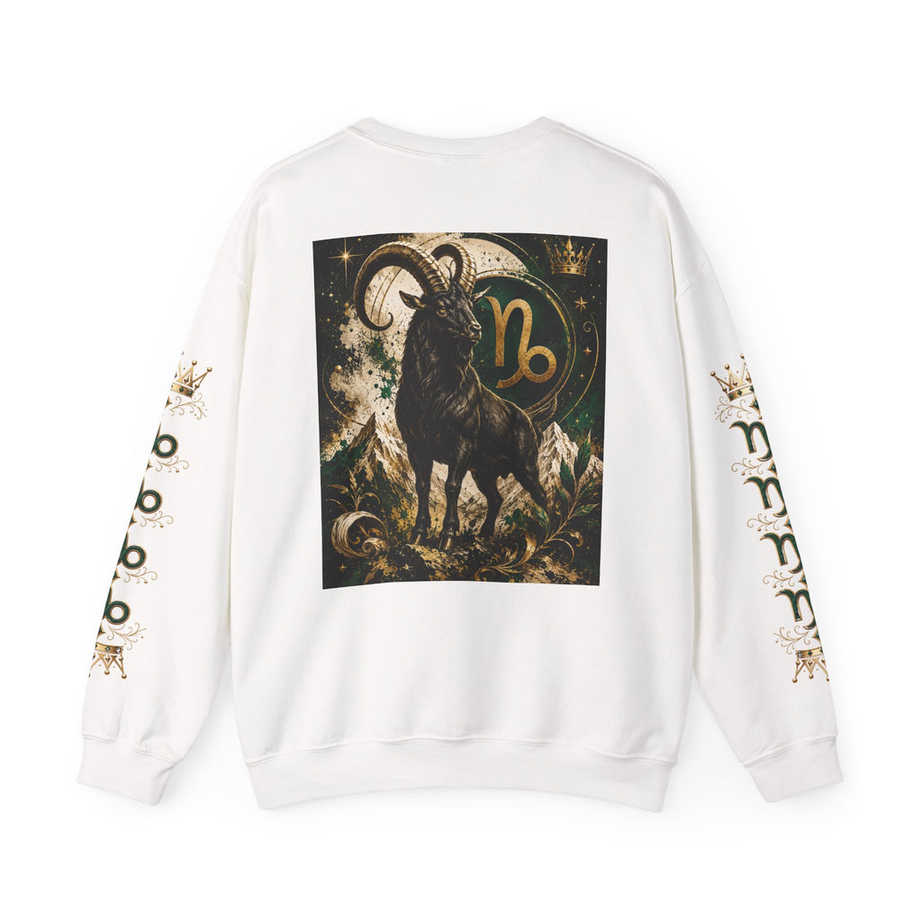 Capricorn Crewneck Sweatshirt — Zodiac Goat Graphic Pullover