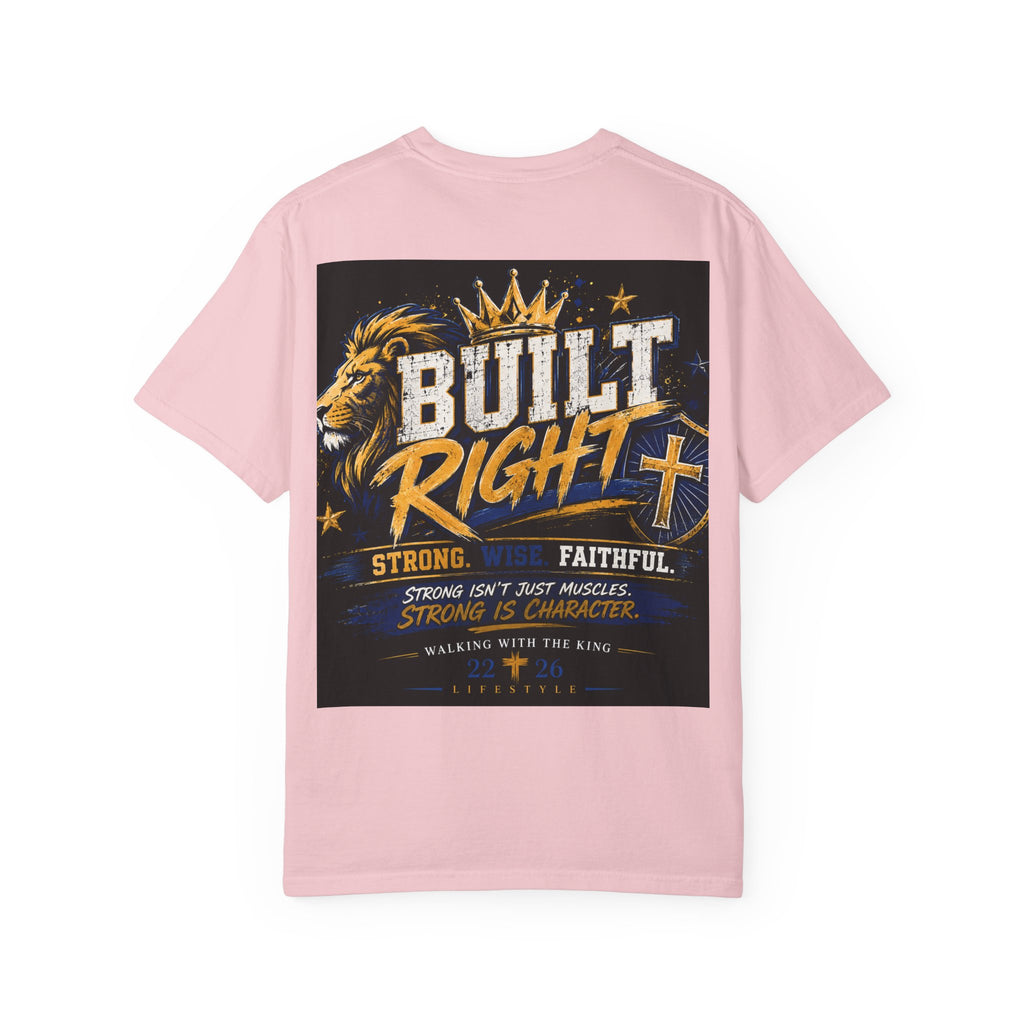 Built Right Lion T-Shirt — Strong, Wise & Faithful Christian Tee