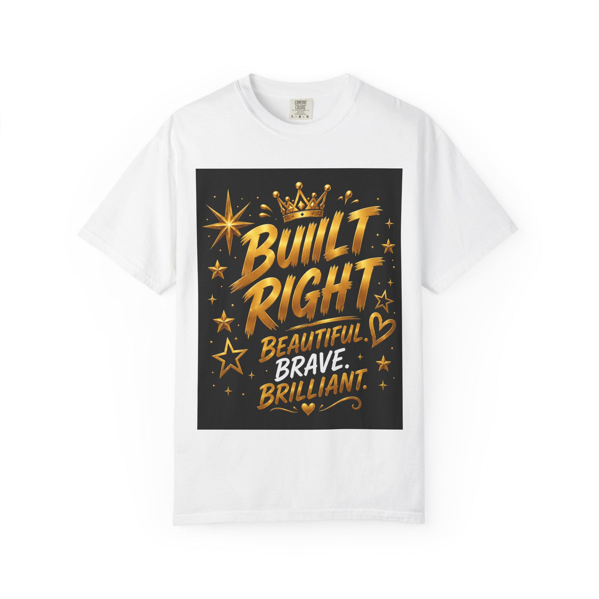 Built Right / Kingdom Living T-Shirt — Inspirational Lion Crown Graphic Tee