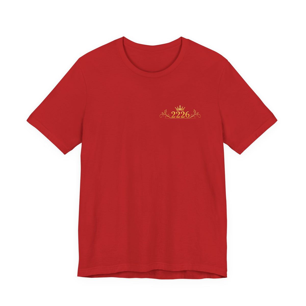 Minimal 2026 Embroidered Chest Tee — Casual White T-Shirt