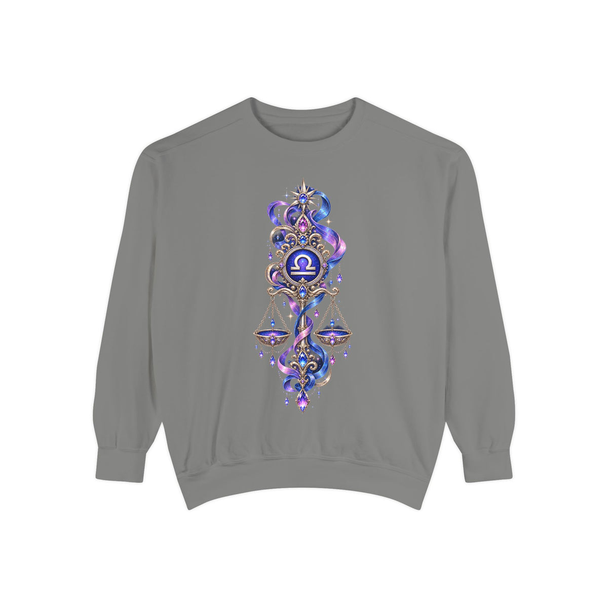 Libra Zodiac Sweatshirt — Scales Astrology Graphic Crewneck