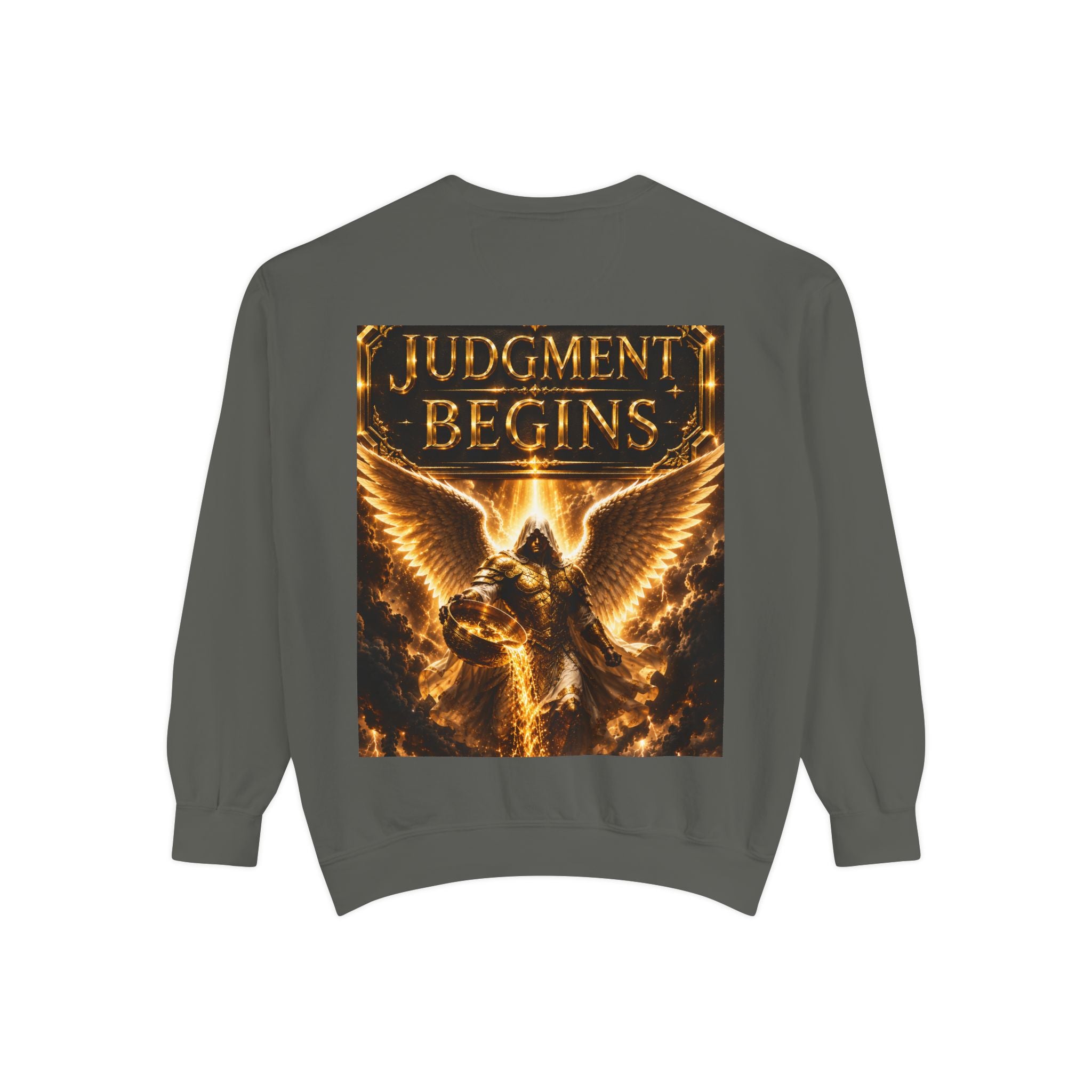 Revelation Chapter 16 Sweatshirt — "Judgment Begins" Apocalyptic Graphic