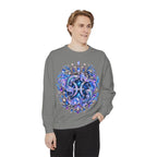 Pisces Zodiac Sweatshirt — Cosmic Blue Pisces Shark Astrological Crewneck