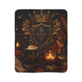 Royal Fall Sherpa Blanket – Crown & Candle Autumn Throw