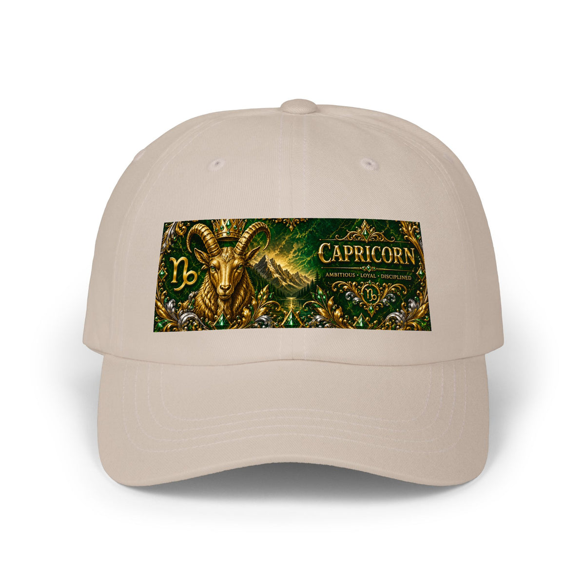 Capricorn Dad Hat — Zodiac Capricorn Goat Embroidered Baseball Cap