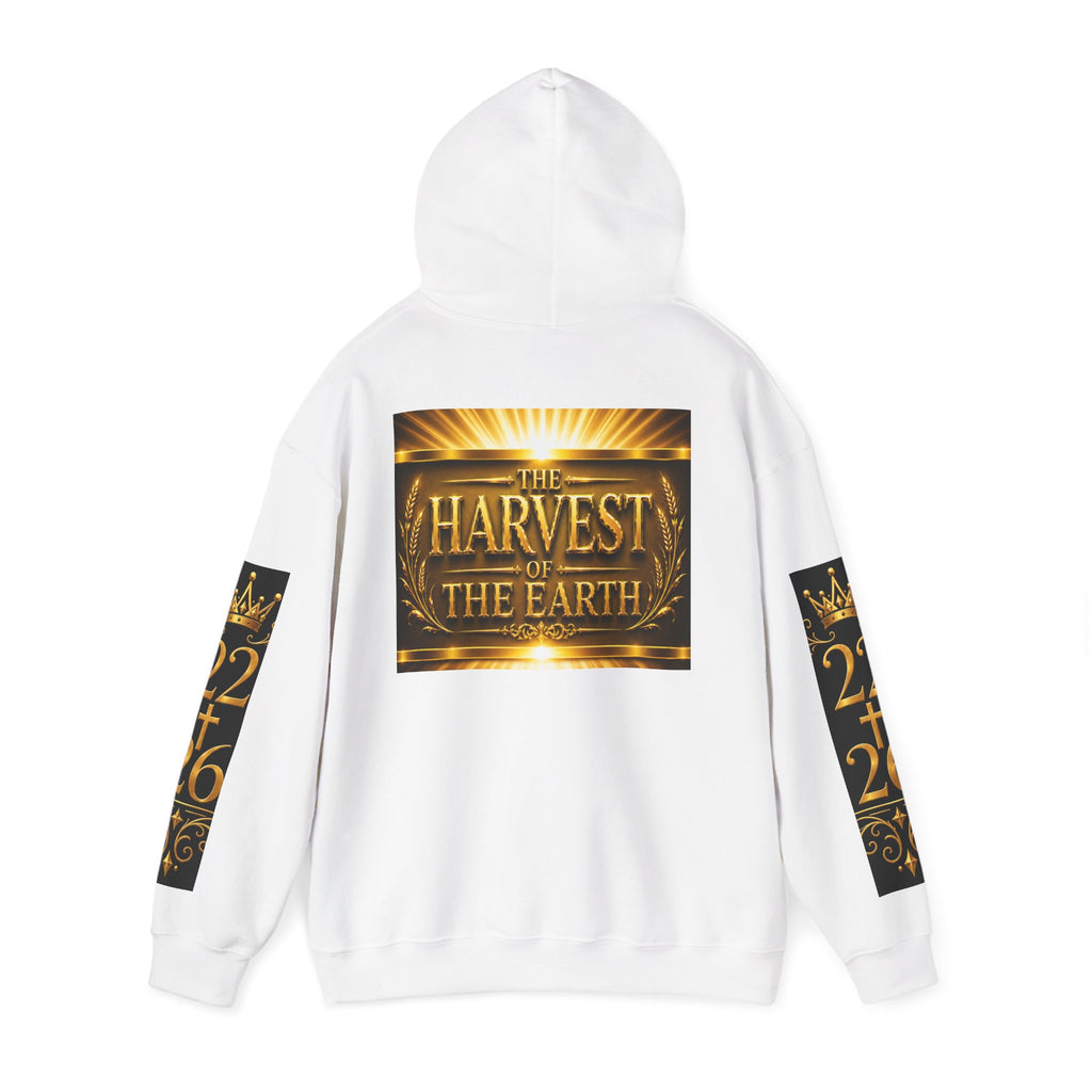 Harvest of the Earth Hoodie — Golden Vintage Apocalyptic Graphic Hooded Sweatshirt
