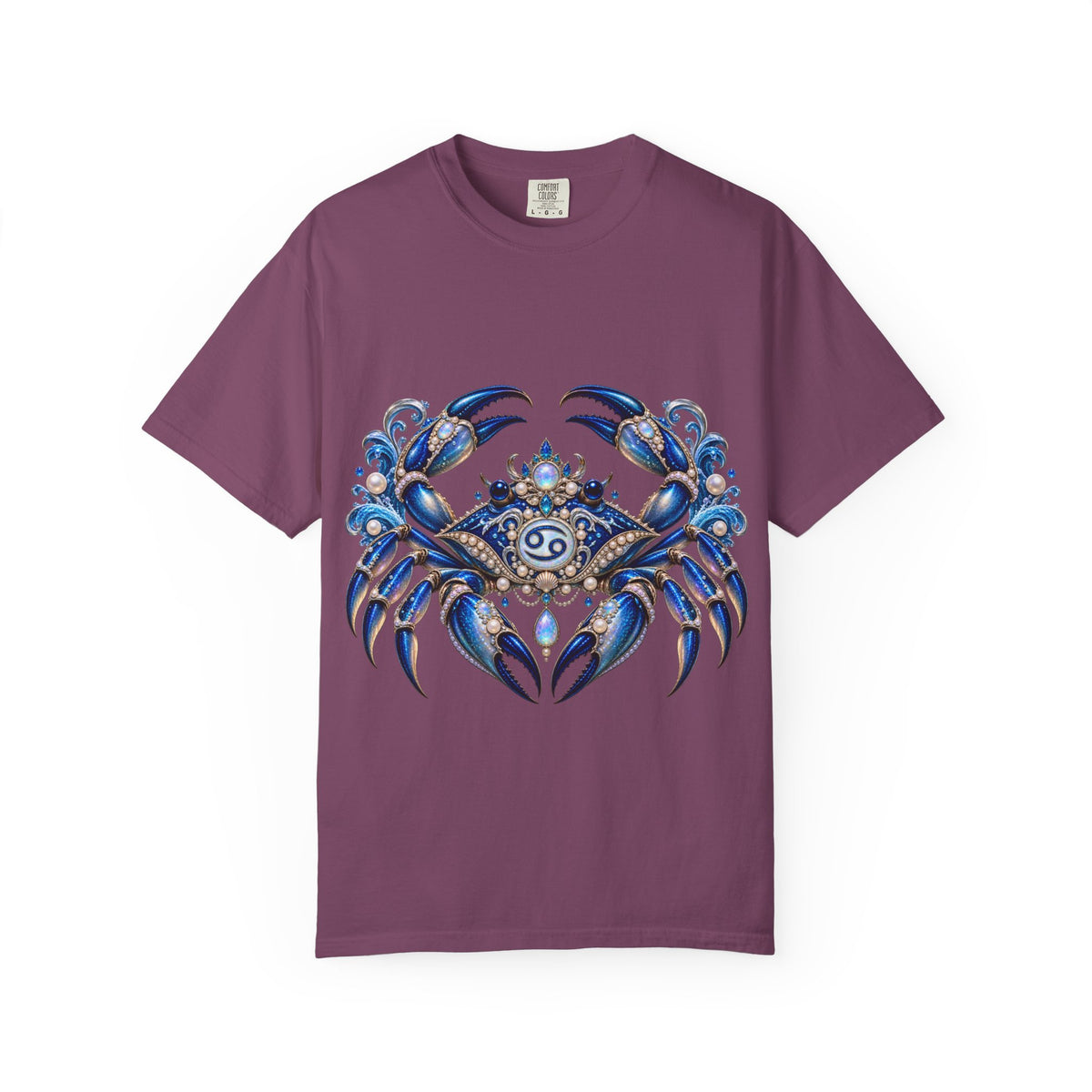 Cancer Zodiac T-Shirt — Blue Crab Astrology Tee (Intuitive, Loyal, Nurturing)