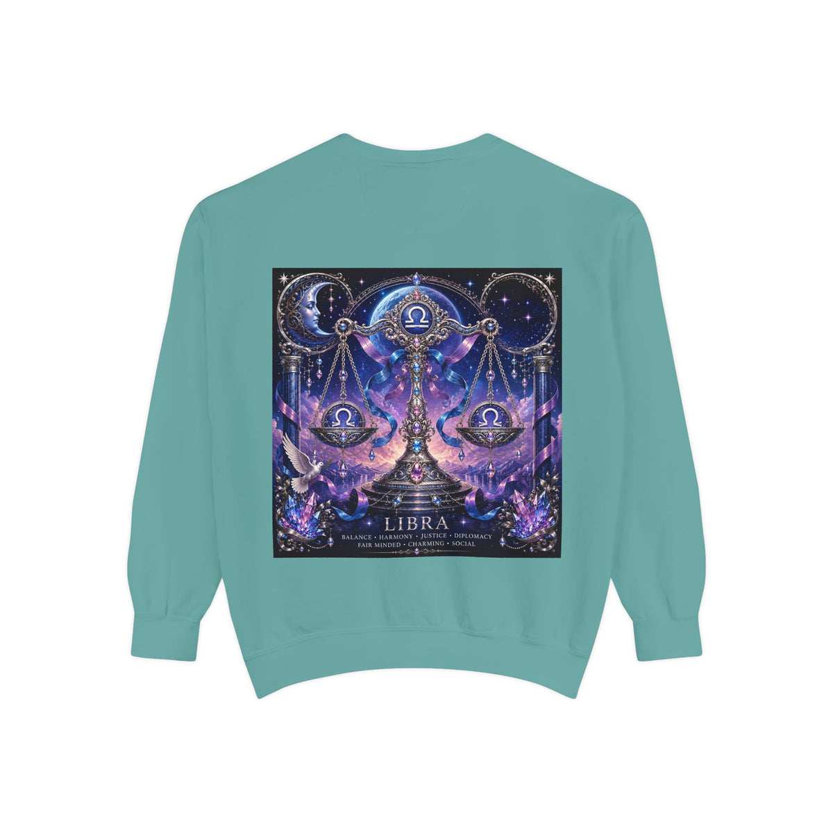 Libra Zodiac Sweatshirt — Scales Astrology Graphic Crewneck