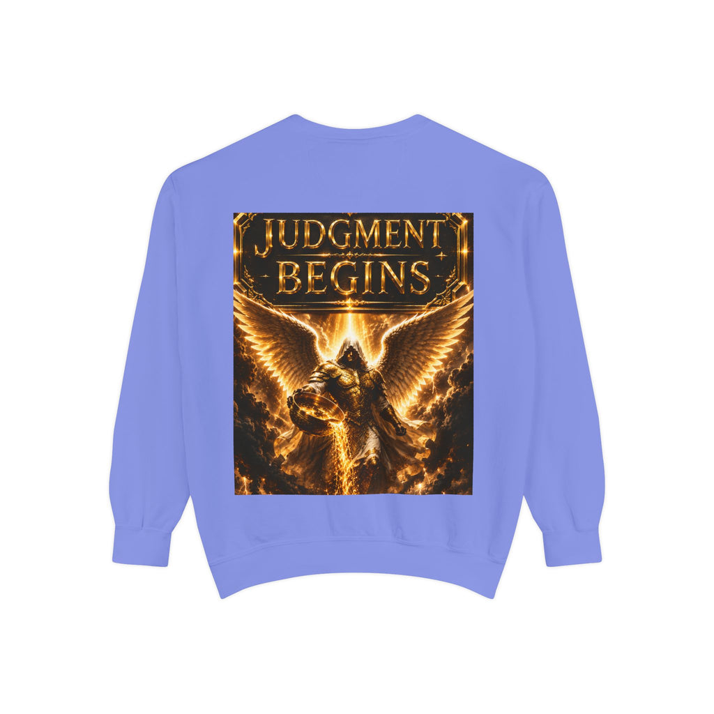 Revelation Chapter 16 Sweatshirt — "Judgment Begins" Apocalyptic Graphic